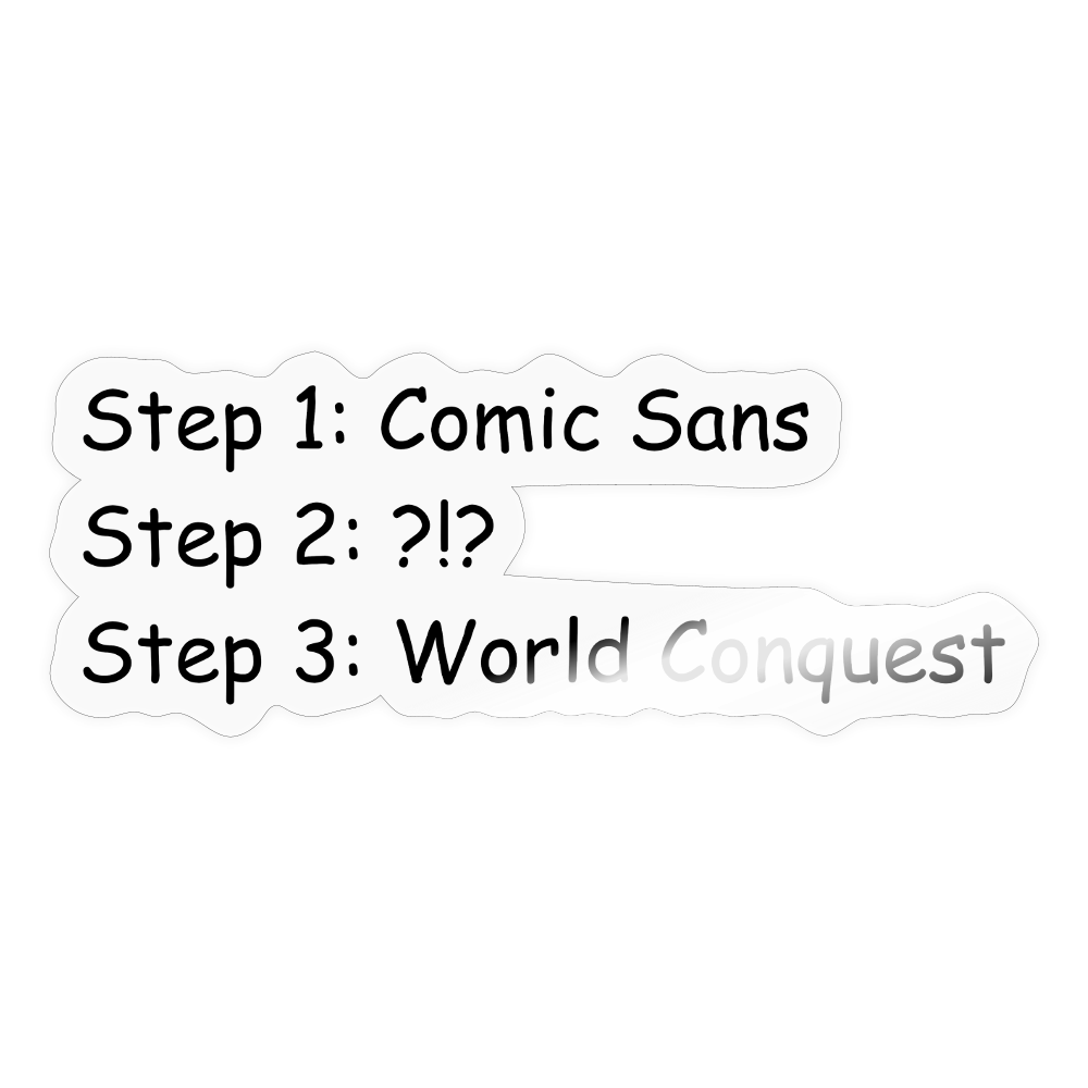 World Conquest Sticker - Transparent glänzend