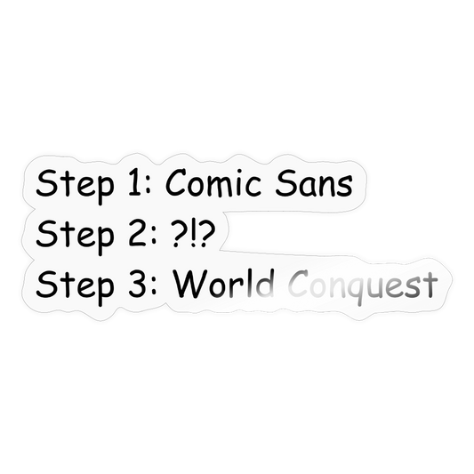 World Conquest Sticker - Transparent glänzend